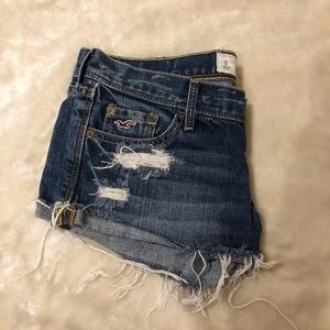 NEW Hollister denim distress short shorts in sz 0
